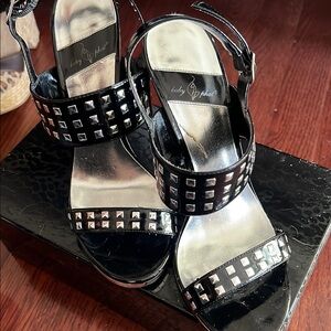 Black Studded Women's Sandals